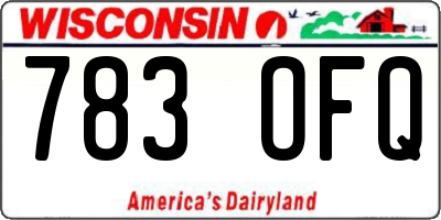 WI license plate 783OFQ