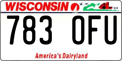 WI license plate 783OFU