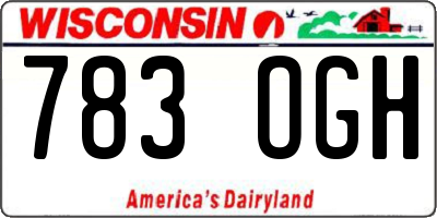 WI license plate 783OGH