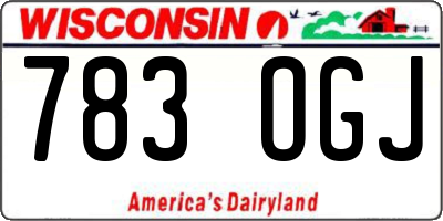 WI license plate 783OGJ