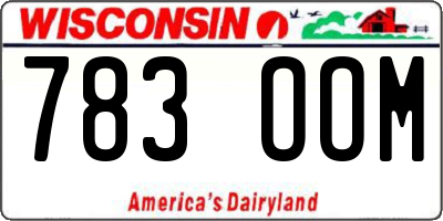 WI license plate 783OOM
