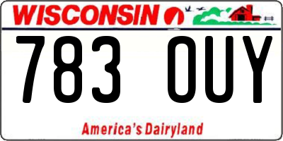 WI license plate 783OUY