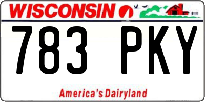 WI license plate 783PKY