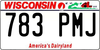 WI license plate 783PMJ