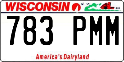 WI license plate 783PMM