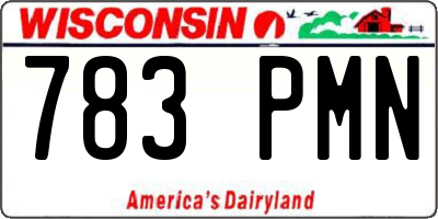 WI license plate 783PMN
