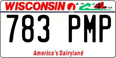 WI license plate 783PMP