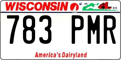WI license plate 783PMR
