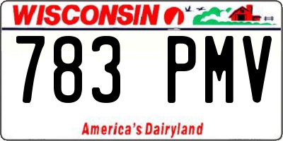 WI license plate 783PMV