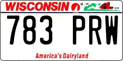 WI license plate 783PRW