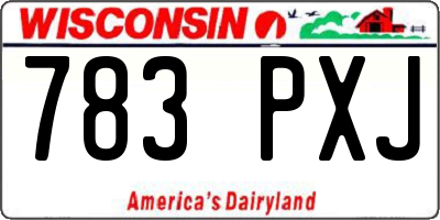 WI license plate 783PXJ