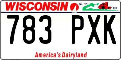 WI license plate 783PXK