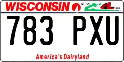 WI license plate 783PXU
