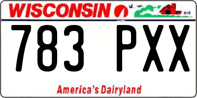 WI license plate 783PXX