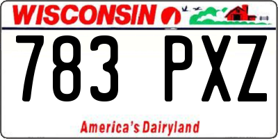 WI license plate 783PXZ