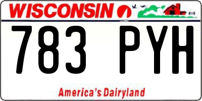 WI license plate 783PYH
