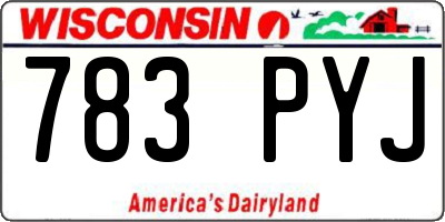 WI license plate 783PYJ