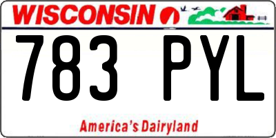 WI license plate 783PYL