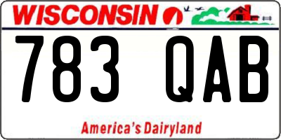 WI license plate 783QAB