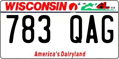 WI license plate 783QAG
