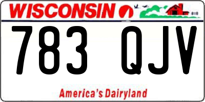 WI license plate 783QJV