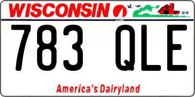 WI license plate 783QLE