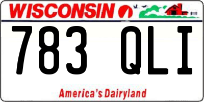 WI license plate 783QLI