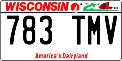 WI license plate 783TMV