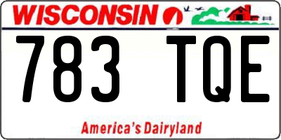 WI license plate 783TQE