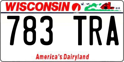WI license plate 783TRA