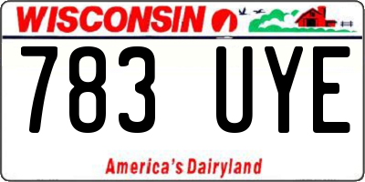WI license plate 783UYE