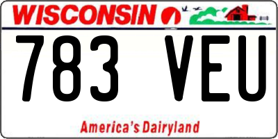 WI license plate 783VEU