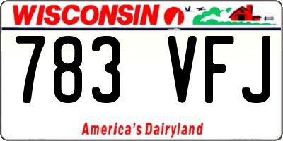 WI license plate 783VFJ