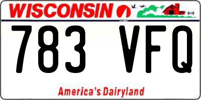 WI license plate 783VFQ