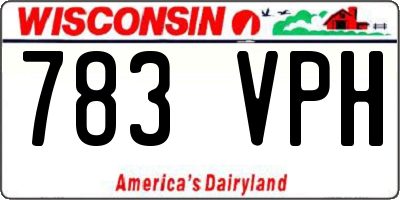WI license plate 783VPH