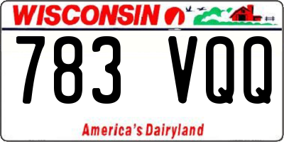 WI license plate 783VQQ