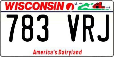WI license plate 783VRJ
