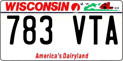 WI license plate 783VTA