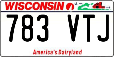 WI license plate 783VTJ
