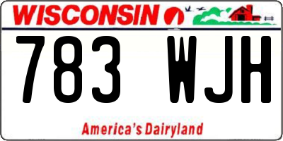 WI license plate 783WJH