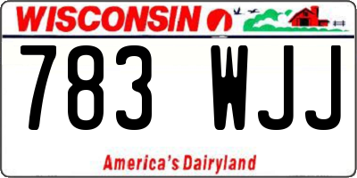 WI license plate 783WJJ