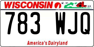 WI license plate 783WJQ