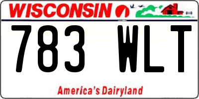 WI license plate 783WLT