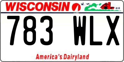 WI license plate 783WLX