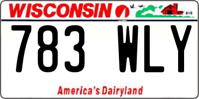 WI license plate 783WLY