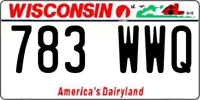WI license plate 783WWQ