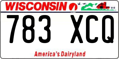 WI license plate 783XCQ