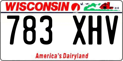 WI license plate 783XHV