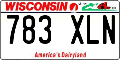 WI license plate 783XLN