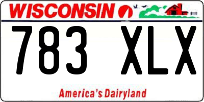 WI license plate 783XLX
